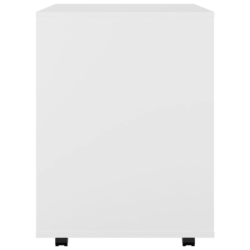 Armadio a rotelle, armadietto da ufficio, armadietto autoportante, per aziende, ufficio, scuola, soggiorno, camera da letto, bianco, 60 x 53 x 72 cm