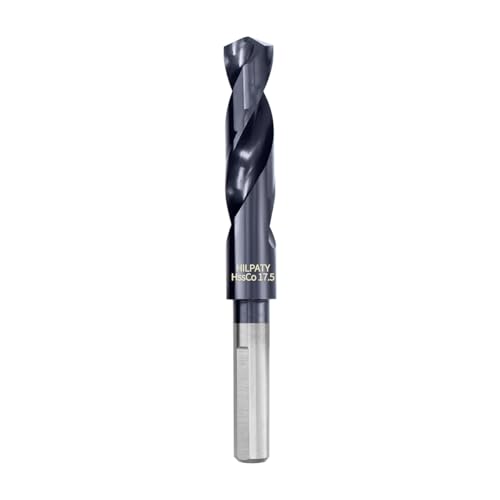 Hilpaty Foret Metal Hélicoïdaux, HSS Forets Meche Metal Professionnel Foret à Mèche M35 HSS-Co à Revêtement AlTiN, Standard DIN 338 (17.5mm)