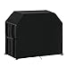 SanGlory Funda Barbacoa Impermeable Funda de Barbacoa Rectangular Cubierta BBQ de Parrilla Anti-UV 420D Oxford Protector para Parrilla de Jardín - Negro, 165x71x122cm
