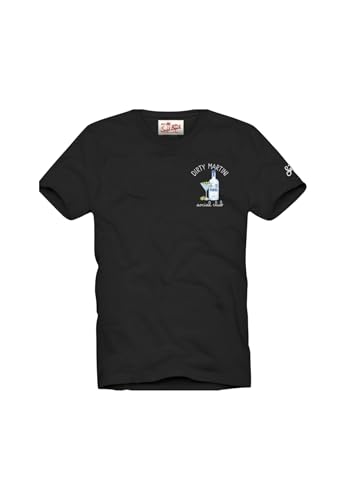 T-shirt manches courtes homme Saint Barth Mc2 coton noir taille S POT0001