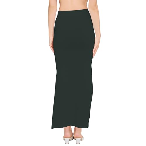 Image of DESI GIRL Cotton Lycra Stretchable Saree Shapewear Petticoat with Drawstring for Women | Fishcut Saree Petticoat with Side Slit for Easy Movement | Saree Shaper | Long inskirt