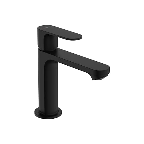 hansgrohe Rebris S -Handle -Hole Bathroom Sink Faucet with Drain Assembly 1.2 GPM Flow Rate, in Matte Black, 72517671