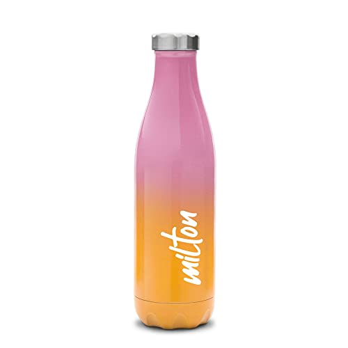 Milton Prudent 500 Thermosteel 24 Hours Hot and Cold Water Bottle, 500 ml, Pink Orange