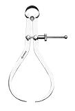 Groz 01415 12" Spring Outside Caliper, Matte Finish, with Solid Nut
