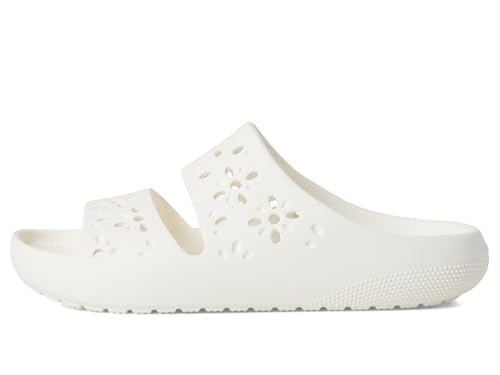 Crocs Unisex-Adult Classic Sandals 2.0 with Floral Cutout Design Slide4