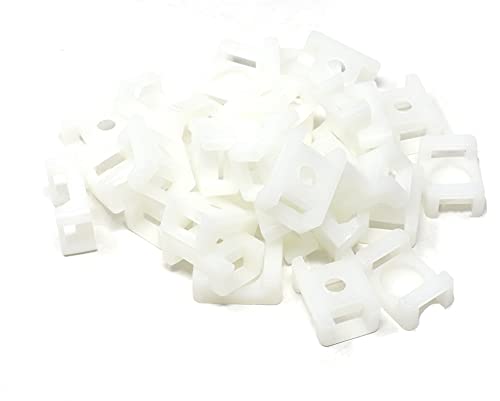 iExcell Kabelbinder-Sockel, 9 mm, Weiß, 100 Stück Cover
