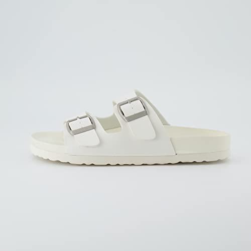 CUSHIONAIRE Lindy Water-Resistant Womens Sandals with Adjustable Double Buckle Straps-Lightweight Soft Footbed Slides for Women2