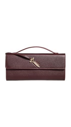 Florian London Women's Anya Brown Clutch, Bordo, One Size
