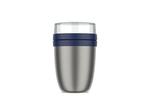 Mepal - Thermobehälter Ellipse - Thermo Lunchpot - Praktischer Joghurtbecher & Suppenbecher zum Mitnehmen - 6-8 Stunden heiß & 12 Stunden kalt - 500 + 200 ml - Vivid blue