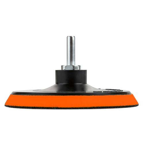 PARENCE.- 125mm M14 Schleifteller mit Adapter -Stützscheibe für Schleifer und Bohrer – Kompatibel mit Exzenterschleifern – Drehzahl 12.500 U/min