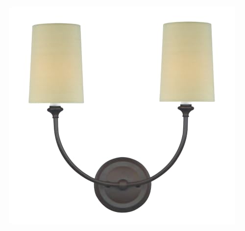Image of Crystorama Libby Langdon Sylvan 2 Light Dark Bronze Sconce