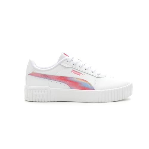 PUMA Kids Girls Carina 2.0 Groovin Lace Up Sneakers Shoes Casual - White
