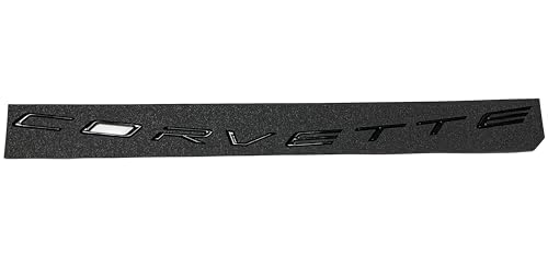 Image of 1PC Rear Corvette Letters Emblems 3D Badge Nameplate Logo Replacement for 2020+ C8 Corvette (Gloss Black)