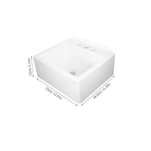 Lavabo mural suspendu en plastique DOITOOL vasque compacte - 3