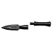 Elk Ridge - Outdoors - Spear – Spire, Black Fine Edge Spear Point Blade with Black Injection Molded Nylon Fiber Handle with Universal Thread for Broom Stick, Nylon Sheath– Spire, ER-SP002BK
