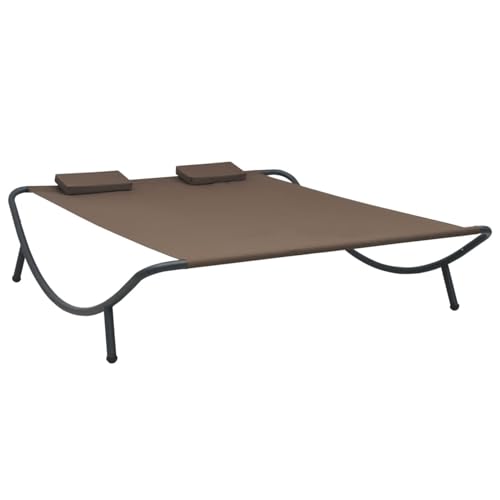 LAPOOH Outdoor-Loungebett, Daybed Outdoor, Doppelliege, Outdoor Bett,...