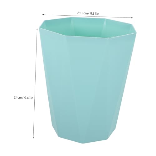Caneca de basura pequeña rectangular de plástico verde miniatura 2