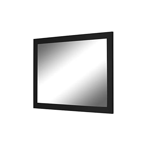Hitchcock Butterfield 15.75" X 33.75" Rectangle Monaco Modern Matte Black Bathroom Mirror, Vanity Mirror, Wall Mirror, Accent Mirror, Decorative Mirror #TOP3
