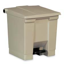 Step On Container- 12 Gallon- 16-.25in.x15-.75in.x17-.13in.- Beige