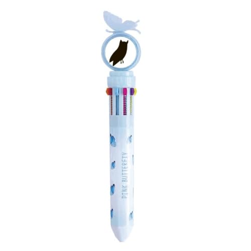 Stylo à bille rétractable multicolore hibou noir, cadeau de rentrée