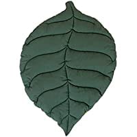 Pet Mat For Dog Cat With Leaf Shape Design Reusable Cotton Pad For Dogs And Cats Indoor Comfortable Durable Sleeping Cushion Washable Crate Cotton Mat Summer Cotton Green Leaf Pads #TOP26