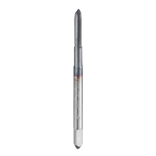 HARFINGTON M6x1.25 Metric Thread Tap 6542 Cobalt High-Speed Steel TiCN Coated Plug Tap Right Hand Straight Flutes Screw Threading Hand Tap