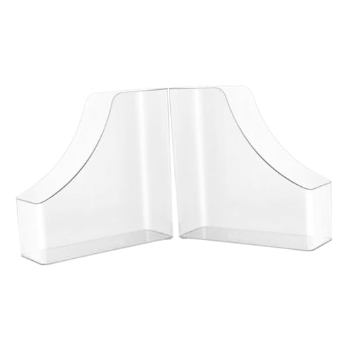 Organiseur de bureau transparent en plastique lot de 2 grands porte-documents