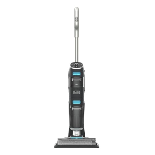BLACK+DECKER Cordless Wet Dry Vacuum Cleaner and Mop, Vacuum & Wash Duo with Self-Cleaning, Edge Cleaning and Digital Display, Space-Saving Design, One-Step All in One for Hard Floors & Area Rugs