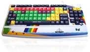 Accuratus Monster 2 - USB Early Learner Lower Case Keyboard with Extra Large Keys and a 2 Port USB Hub