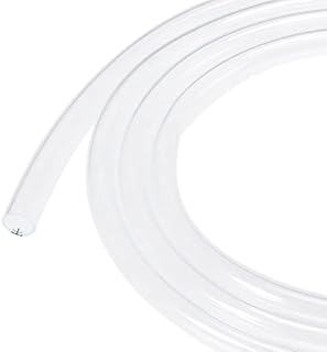 sourcing map PVC Transparent Hose Plastic Vinyl Tubing 10mm ID 12mm OD 2m Flexible for Water Tube, Air Line