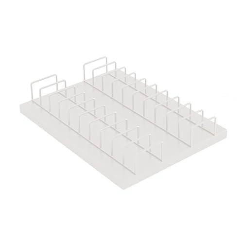 ksxnkhk Expositor de Escritorio con diseño de Cascada para Azulejos, Organizador de Platos Todo en uno para almacenes, estantería de Metal y Porcelana, Estante de Suelo para Tiendas (Blanc