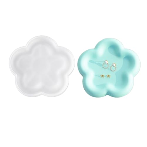 Storage Tray Mold Cup Pad Molds Epoxy Resin Molds Flower Shaped Coaster Mold