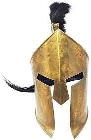 300 King Leonidas Spartan Helmet with Plume by Nauticalmart