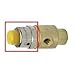 Clippard PC-1R-ENP Captivated Push Button, Valve Stem Diameter 1/8", Black Chrome (Yellow Shown), Red