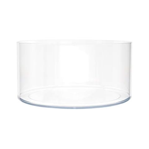 Royal Imports Flower Vase Acrylic Cylinder - Decorative Centerpiece for Home or Wedding - Non Breakable Plastic, 8"X4" Short Round - Clear Cover
