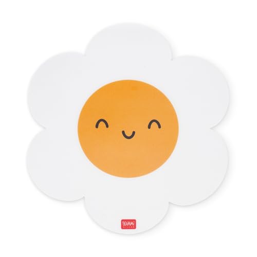 Legami - Mauspad, Mauspad mit Staub- und blendfreier PVC-Oberfläche, Rutschfester Gummiboden, Daisy Motiv, 22,3 x 23,3 cm