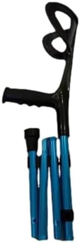 松葉杖折りたたみ式エルボー、滑り止めポータブル骨折患者脇の下リハビリテーションウォーカー伸縮アルミニウム合金折りたたみ松葉杖、アルミ合金製、肘、前腕部松葉杖エルボー松葉杖折りたたみ式超軽量アルミアシスト高さ調節可能なハンドル付き歩行補助 立位補助 介護補助