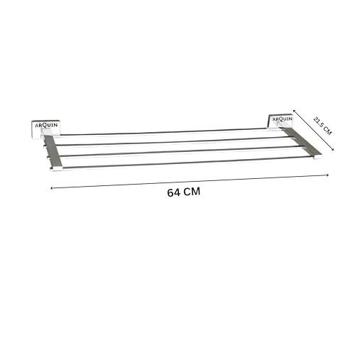 Image of ARQUIN Bathroom Towel Stand, Towel Holder Taurus 304 Grade Stainless Steel Towel Rack /Towel Rack /Bathroom Accessories Set, Cloth Towel Rod Organiser Chrome