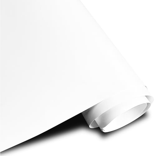 Image of 3ft x 5ft Matte White Car Vinyl Wrap, Car Wrap Vinyl Roll for Cars Body Protection, Scratch Resistance with Air Release Technology (Matte White)