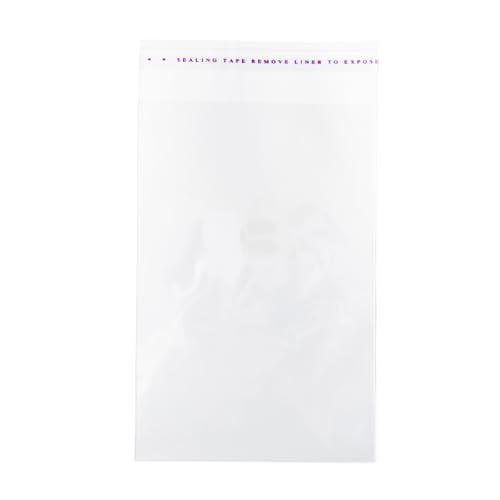 Self Sealing Cellophane Bags 200Pcs-Self-Adhesive OPP Bags - Clear Resealable Packaging for Versatile Use-JewerlyCards ToysProductsCandy Gift Storage (5 x 7)