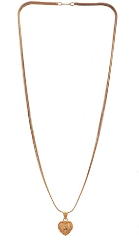 Image of Handicraft Kottage 1gm 22Ct Gold Plated chain with Pendant | latest & Stylish Celebrity Inspired Chain /Necklace /Jewellery Set /Fashion jewellery for Men, Women Boys Girls