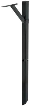 Gibraltar Mailboxes 34 in. H x 5-1/2 in. W x 20-9/32 in. D Powder Coated Black Steel Mailbox Post Kit