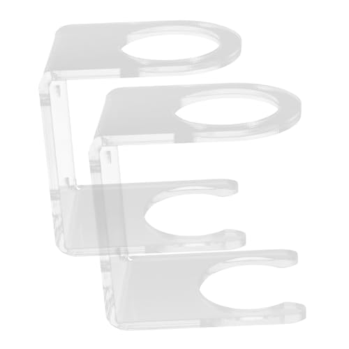 Toddmomy Space-saving Wall Mount Baseball Display Stand 2pcs Acrylic Bat and Ball Showcase for Collectibles