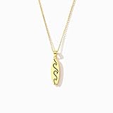 SOPIFY Learn To Surf Surfboard NecklaceWave Surfboard Necklace Learn To Surf Gift Items for Women Handmade Surf Board Jewelry Surfing Necklace (Gold)