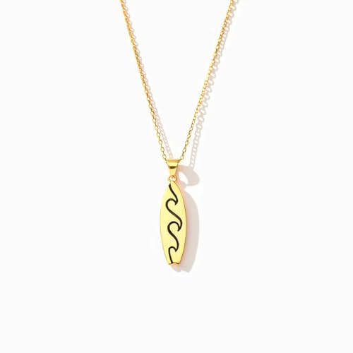 SOPIFY Learn To Surf Surfboard NecklaceWave Surfboard Necklace Learn To Surf Gift Items for Women...
