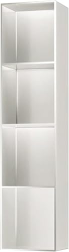 Cabine murale de douche en acier inoxydable gris 28 x 70 cm avec étagères de rangement intégrées - 8