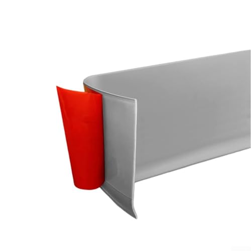 Zócalo de PVC para molduras de base de pared en espacios interiores que necesitan una cobertura de borde confiable y consistencia del perfil (gris)