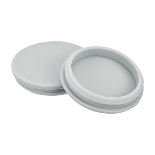 Image of MECCANIXITY 1pcs Silicone Snap in Locking Hole Plugs,58.6mm /2.3 Inch Mounting Diameter Narrow Groove Width 5mm Panel Seal Cover Round for Kitchen Bulkheads Waterproof Sealing Plugs Grey