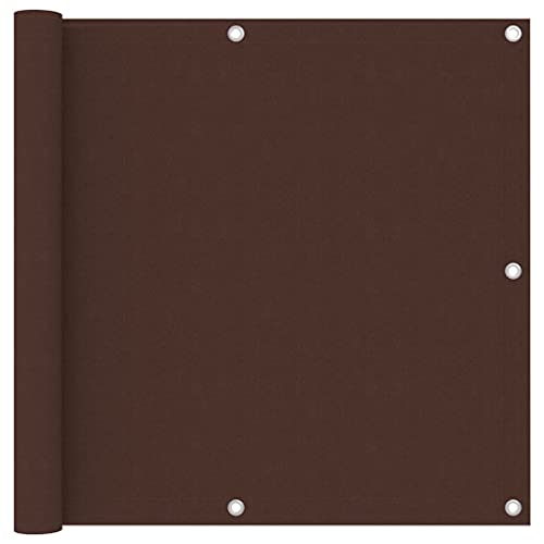 vidaXL Balkon Sichtschutz Bespannung Terrasse Windschutz Sonnenschutz Balkonbespannung Balkonverkleidung Braun 90x600cm Oxford-Gewebe