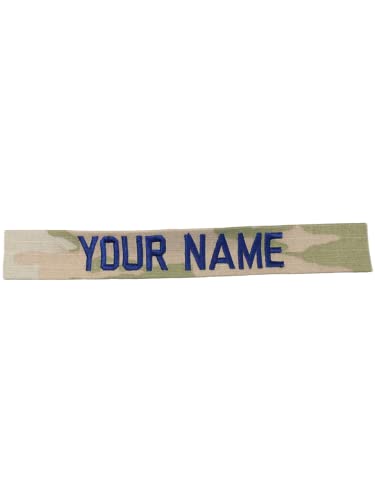 Custom Uniform Embroidered Military Name Tape, Army Airforce Space Force, Sew-on or with Fastener (Army/3 Color OCP, Without Fastener)